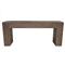 Brissy Rustic Lodge Brown Oak Wood Rectangular Console Table|Kathy Kuo Home