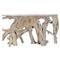 Prescy Coastal Beach Natural Teak Wood Root Console Table - Small|Kathy Kuo Home