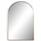 Rinna Industrial Loft Gold Aluminum Frame Clear Glass Arched Wall Mounted Mirror|Kathy Kuo Home