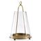 Flynn Rustic Lodge Brass Iron Clear Glass Candle Lantern