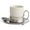 Tuscan French Country White Ceramic Espresso Cup &amp; Saucer Set|Kathy Kuo Home