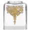 Baroque Hollywood Regency Gold Accent Glass Tissue Holder|Kathy Kuo Home