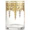 Baroque Hollywood Regency Gold Accent Glass Waste Basket|Kathy Kuo Home