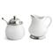 Tuscan French Country White Ceramic Sugar and Creamer Set|Kathy Kuo Home