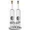 Tavola Modern Clear Glass Oil &amp; Vinegar with Caddy|Kathy Kuo Home
