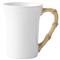 Juliska Natural Bamboo Handle White Ceramic Mug|Kathy Kuo Home