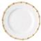 Juliska Natural Bamboo Rim White Ceramic Cocktail Plate|Kathy Kuo Home