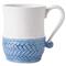 Juliska Le Panier Delft Blue Band White Ceramic Mug|Kathy Kuo Home