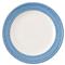 Juliska Le Panier Delft Blue Band White Ceramic Dinner Plate|Kathy Kuo Home
