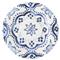 Juliska Iberian Journey Indigo Coastal White Ceramic Cocktail Plate|Kathy Kuo Home
