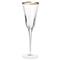Optical Modern Classic Gold Rim Clear Glass Champagne Flute|Kathy Kuo Home