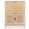 Corazon Global Bazaar Natural Woven Cane Brown Mango Wood Bar Cabinet|Kathy Kuo Home