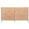 Rhian Coastal Beach Natural Mango Wood Woven Cane 6 Drawer Double Dresser|Kathy Kuo Home