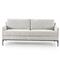 Lilian Modern Classic Grey Performance Boucle Black Iron Sofa - 74&quot;|Kathy Kuo Home