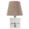 Hensley Coastal Beach Nickel Metal Natural Hemp Shade Armed Sconce|Kathy Kuo Home