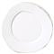 Lastra Modern Classic White Stoneware Salad Plate|Kathy Kuo Home