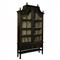 Bien French Clear Glass Black Wood 2 Door Display Case China Cabinet|Kathy Kuo Home