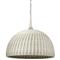 Palecek Wisteria Coastal Beach White Rattan Dome Shade Outdoor Chandelier - 30"|Kathy Kuo Home
