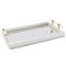 John-Richard Modern Classic Mirrored with Alabaster Handles Tray|Kathy Kuo Home