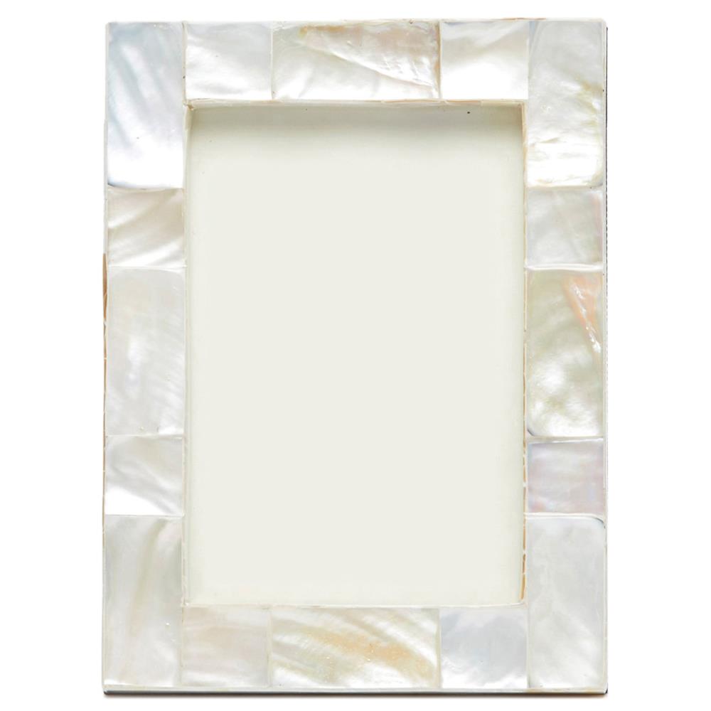 Pigeon And Poodle Lesina Regency White Kabibe Shell Picture Frame - 4x6|