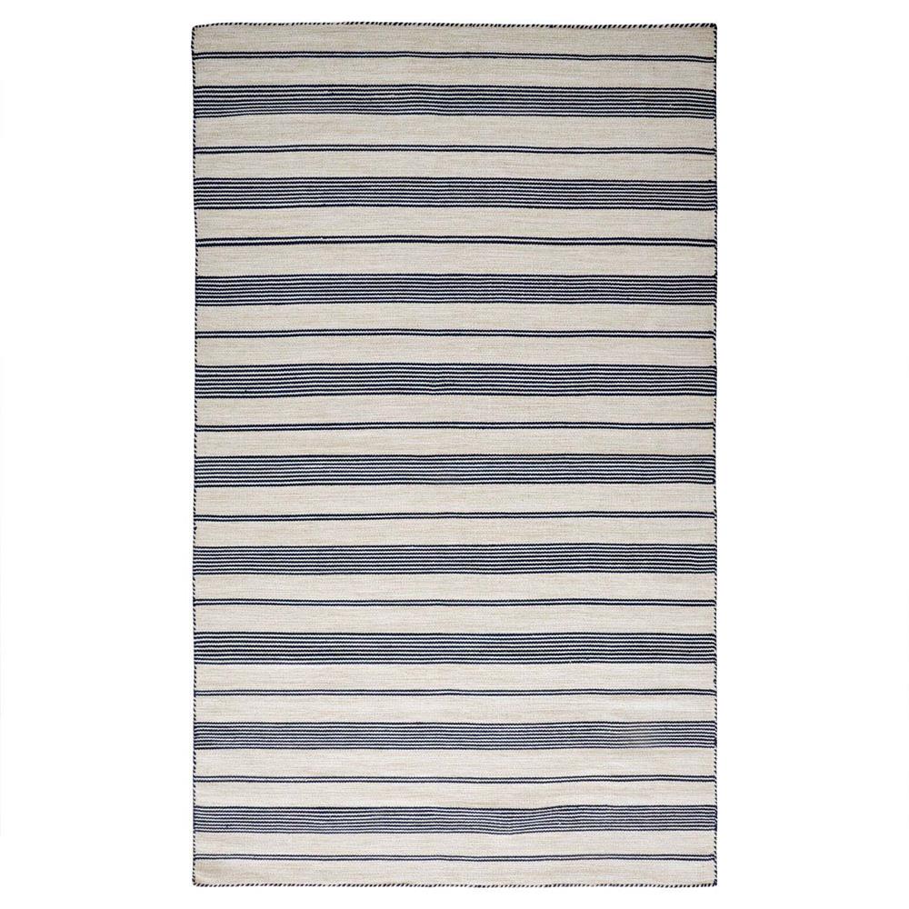 Claude Modern Classic Blue Striped Indoor Outdoor Rug - 5'x8'