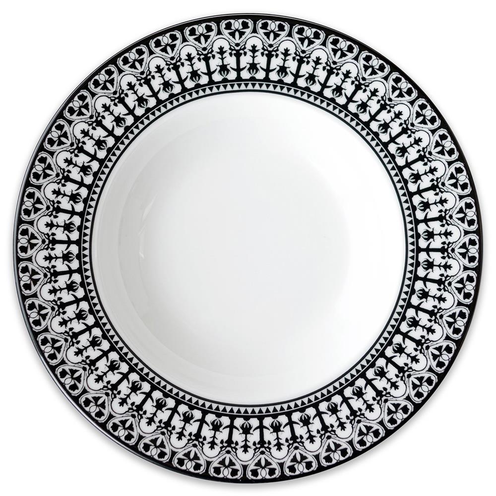 Casablanca Global Bazaar Black Porcelain Soup Bowl|