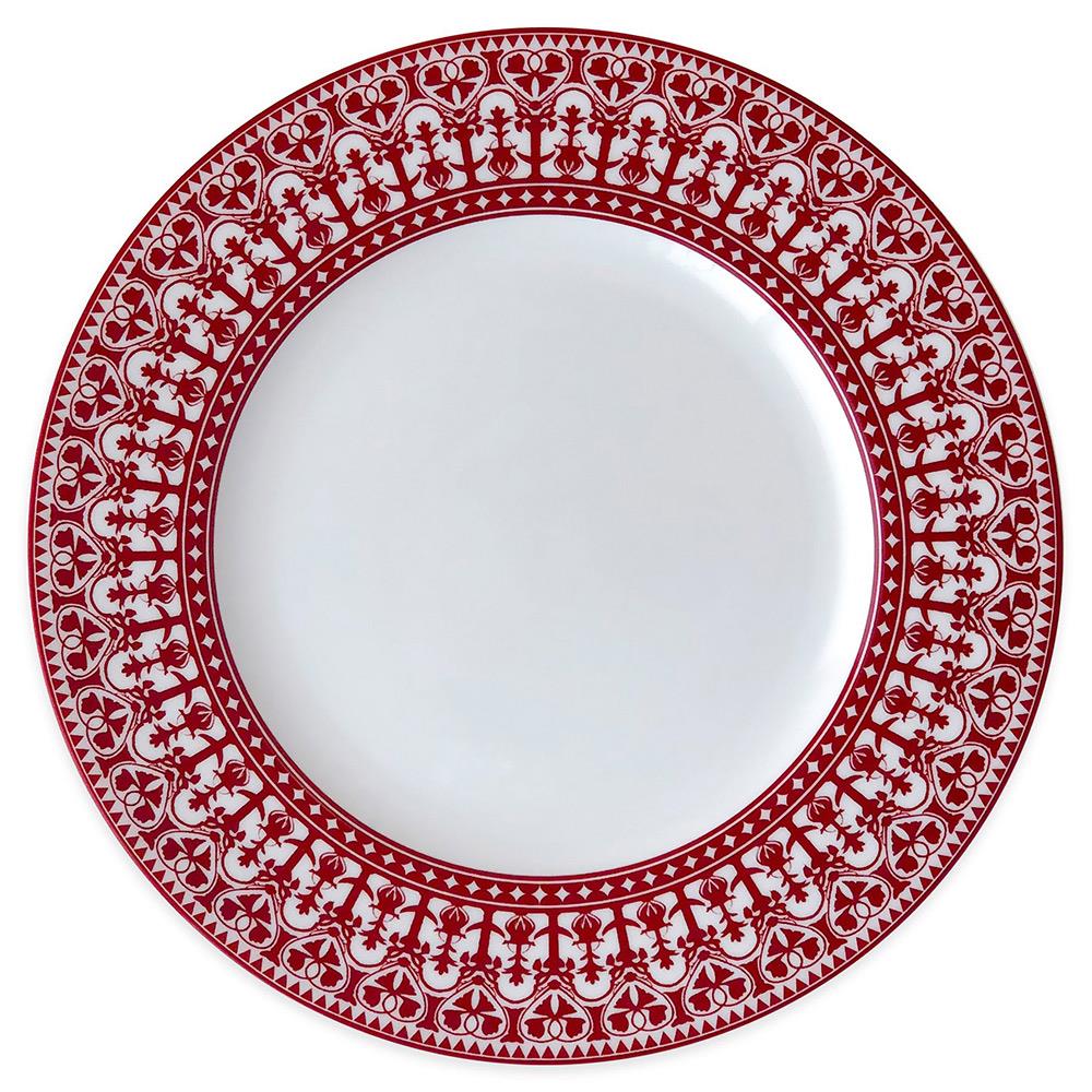 Casablanca Global Bazaar Crimson Porcelain Dinner Plate|