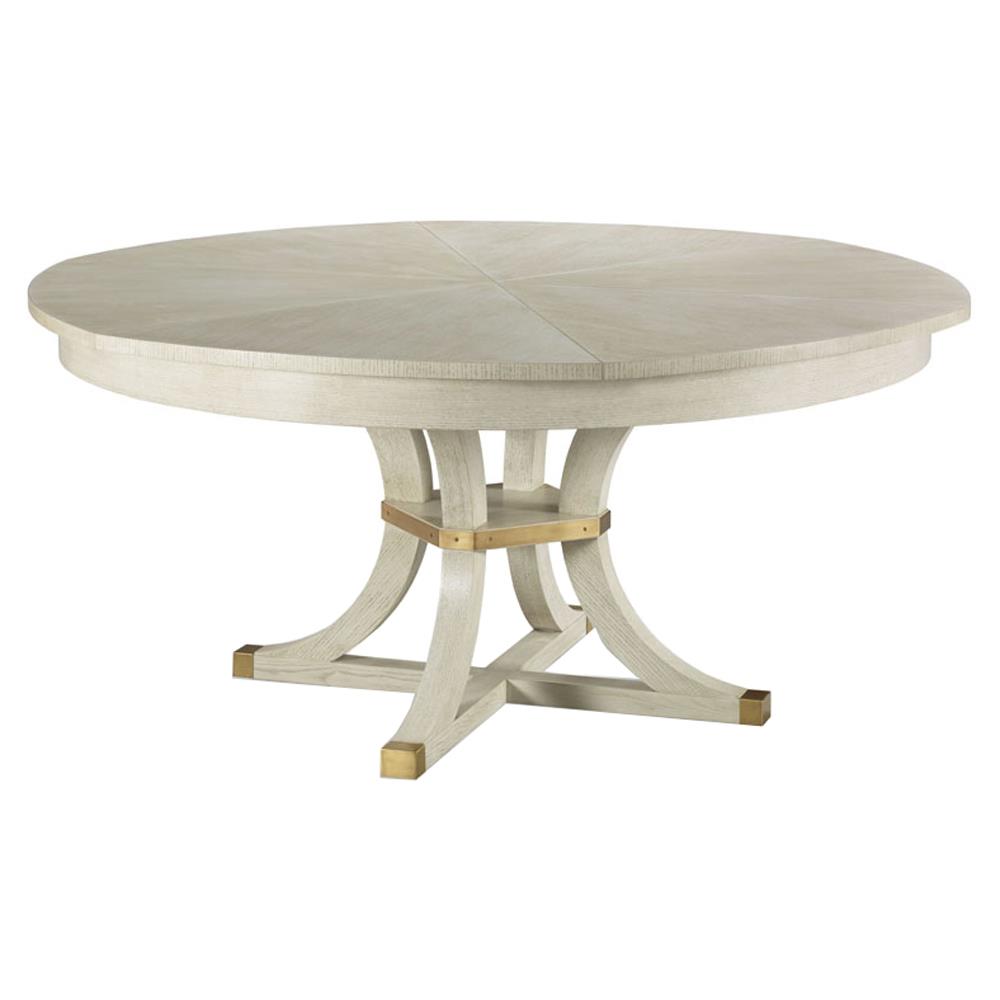 Apollo Jupe French Beige Wood Extendable Round Dining Table 66