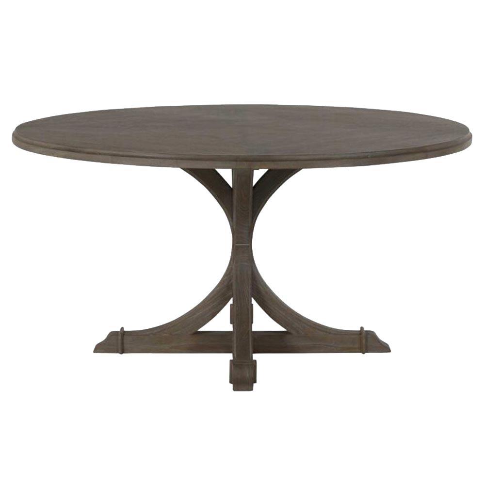 Patterned Round Table Adams Rustic Brown Wood Patterned Top Round Dining Table - 60