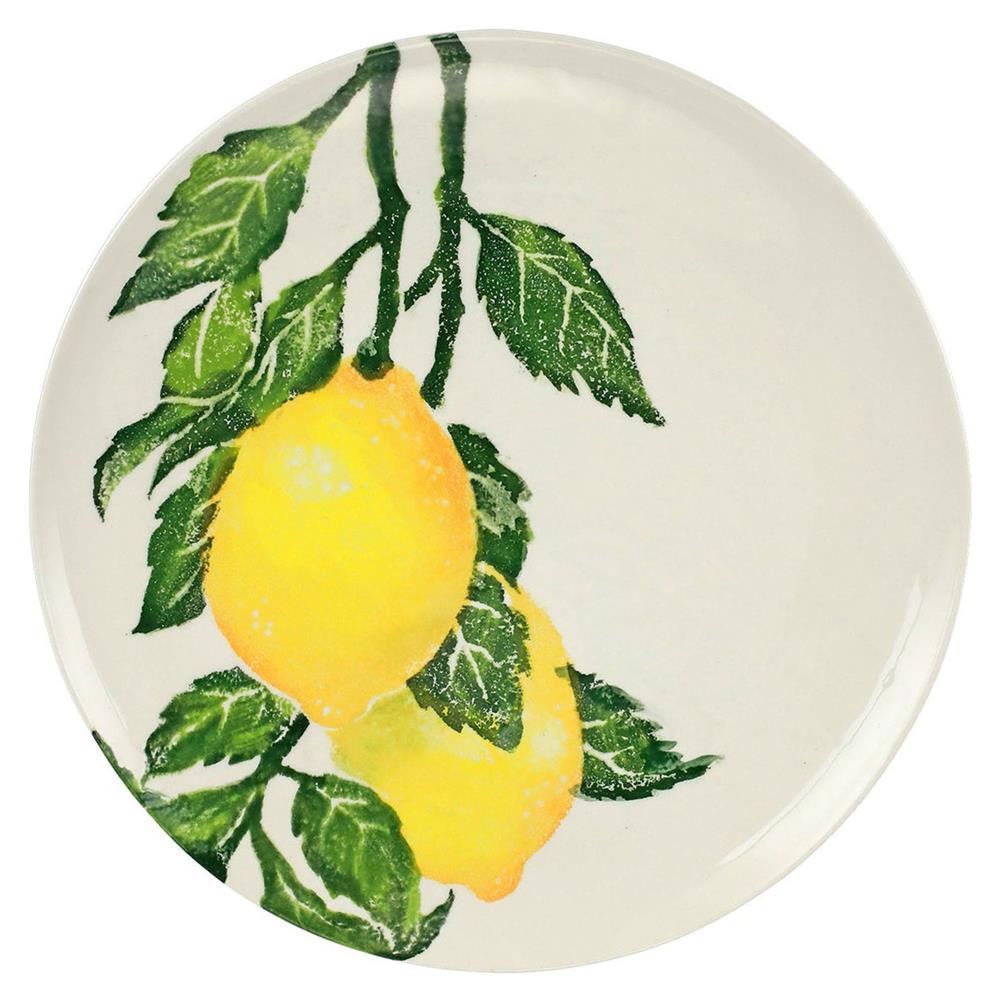 Limoni Modern Classic White Stoneware Dinner Plate|