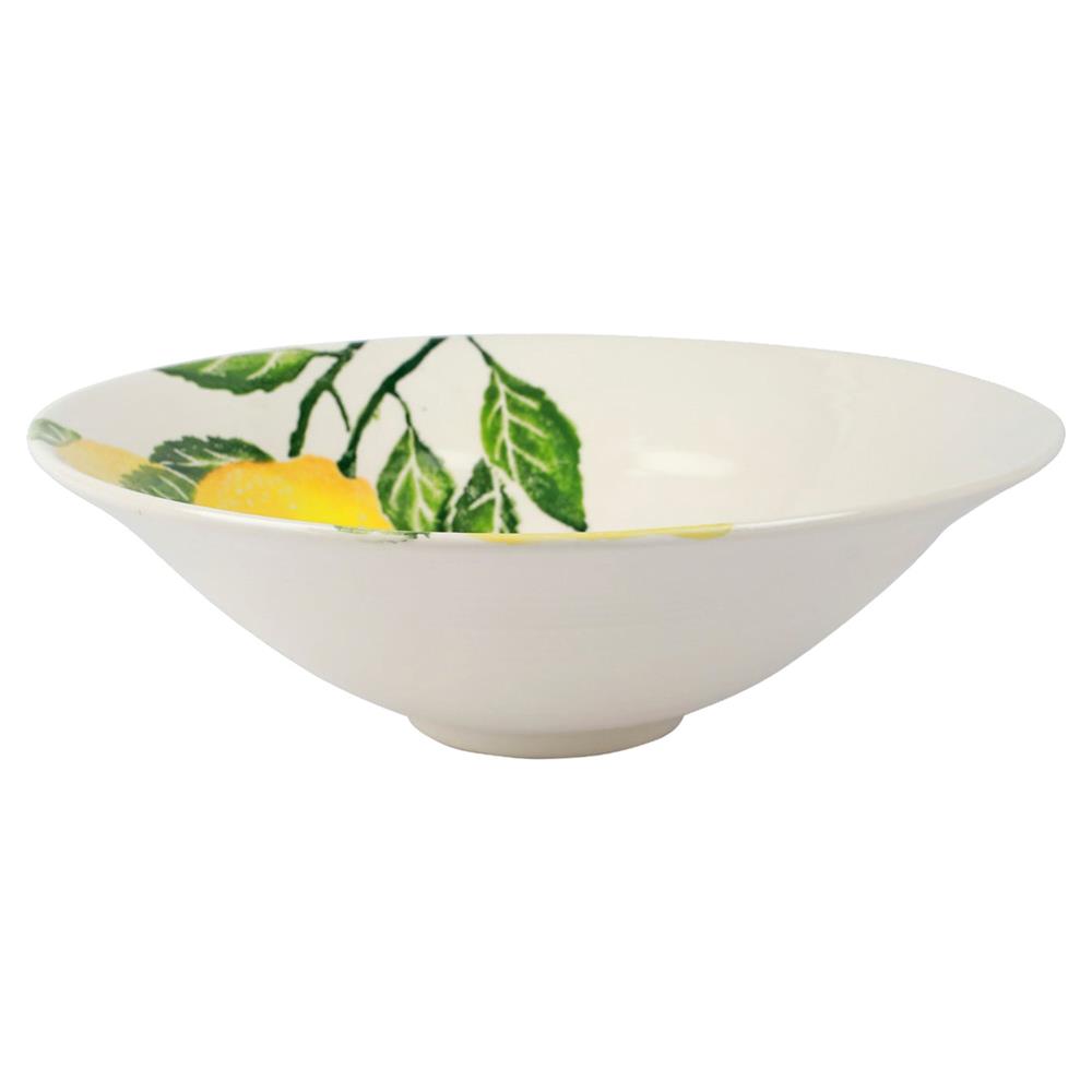 Limoni Modern Classic White Stoneware Serving Bowl - Medium|