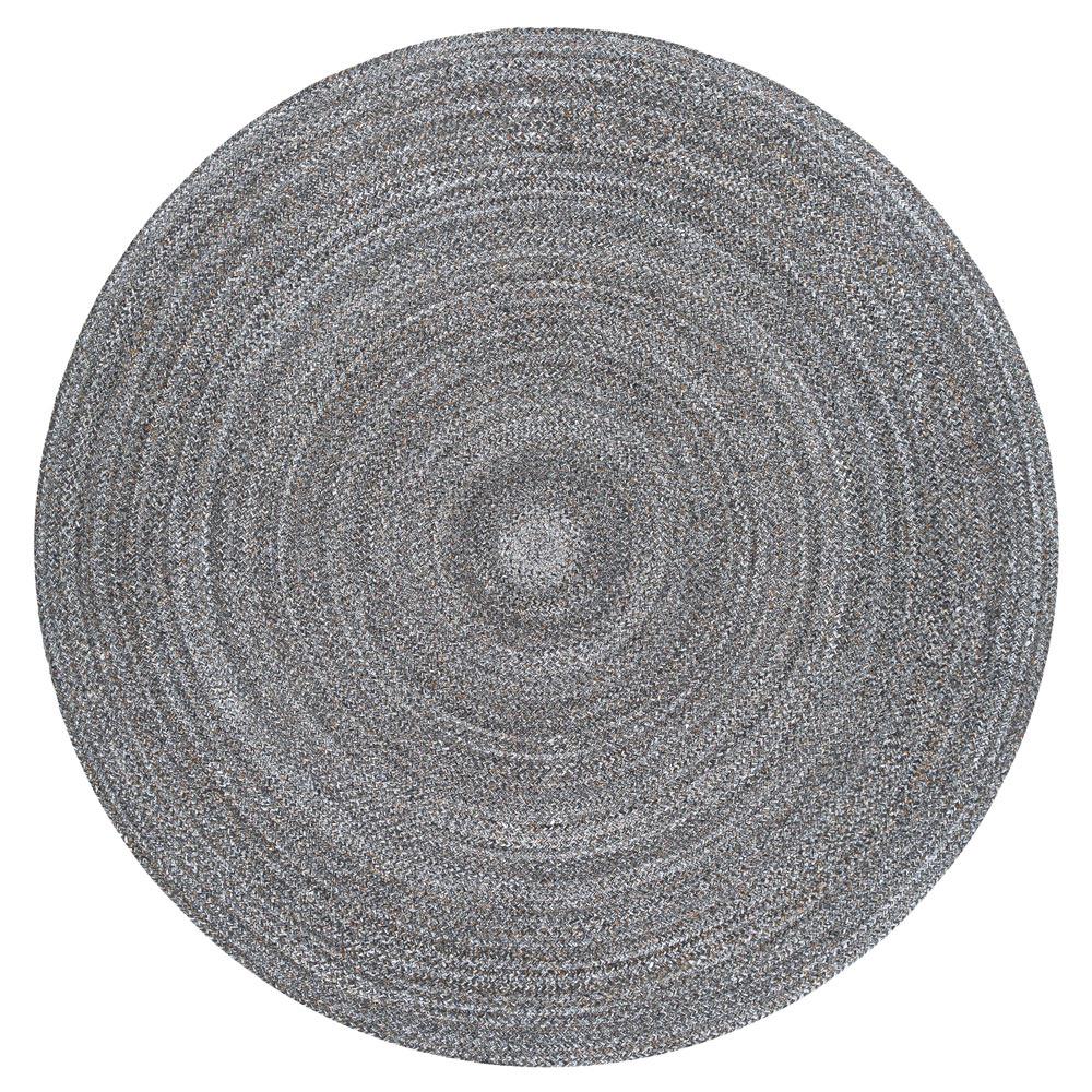 Textured Solid Rugs Ali Modern Classic Dark Grey Textured Solid Rug - 8' Round 7' & 8 ...
