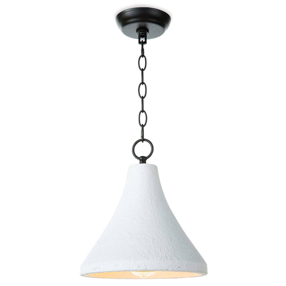 Billie French White Concrete Shade Pendant|