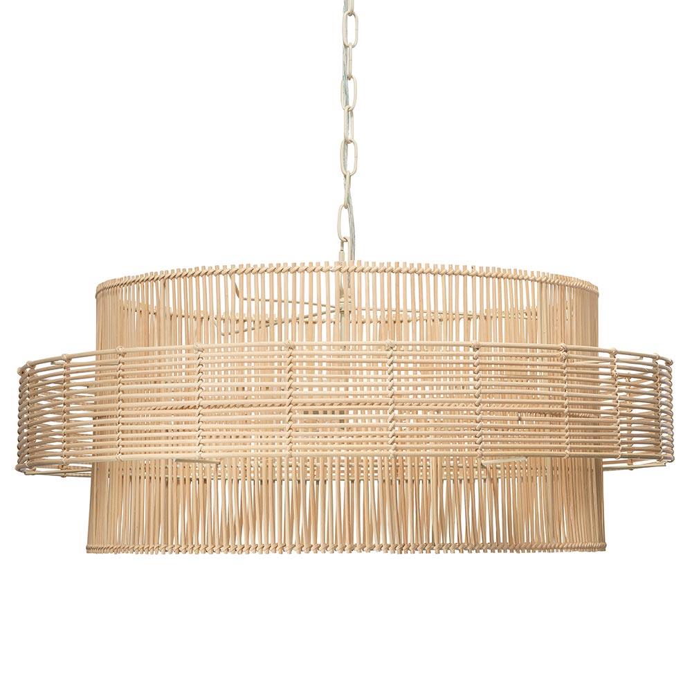 Chino Coastal Beach Natural Rattan Single Pendant|