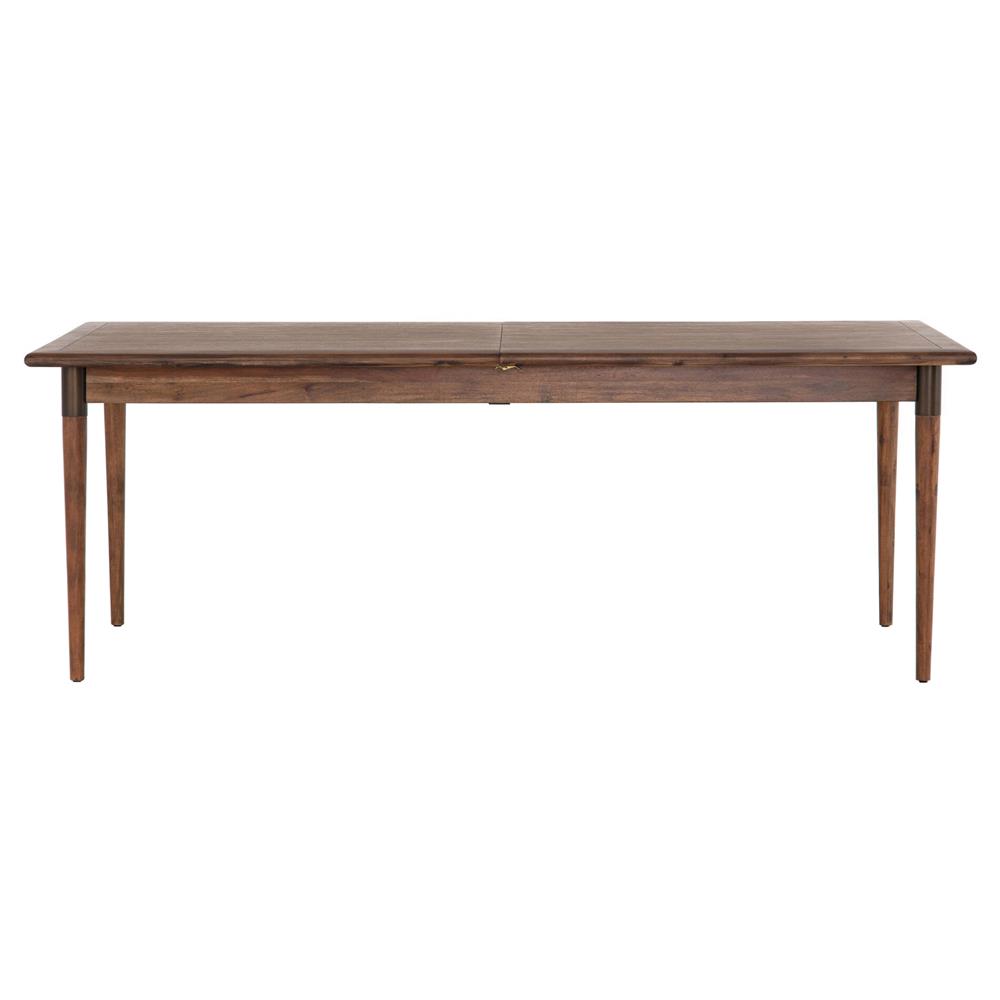 Hayden Modern Brown Acacia Wood Rectangular Extendable Dining Table - 84-104"|