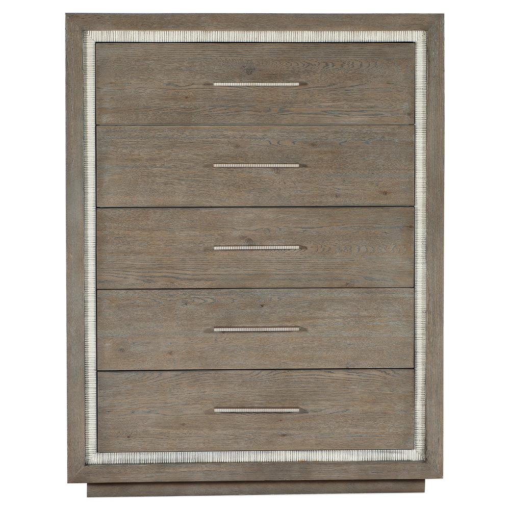 Bethany Modern Classic Grey Oak Wood 5 Drawer Tall Chest Dresser | Kathy  Kuo Home