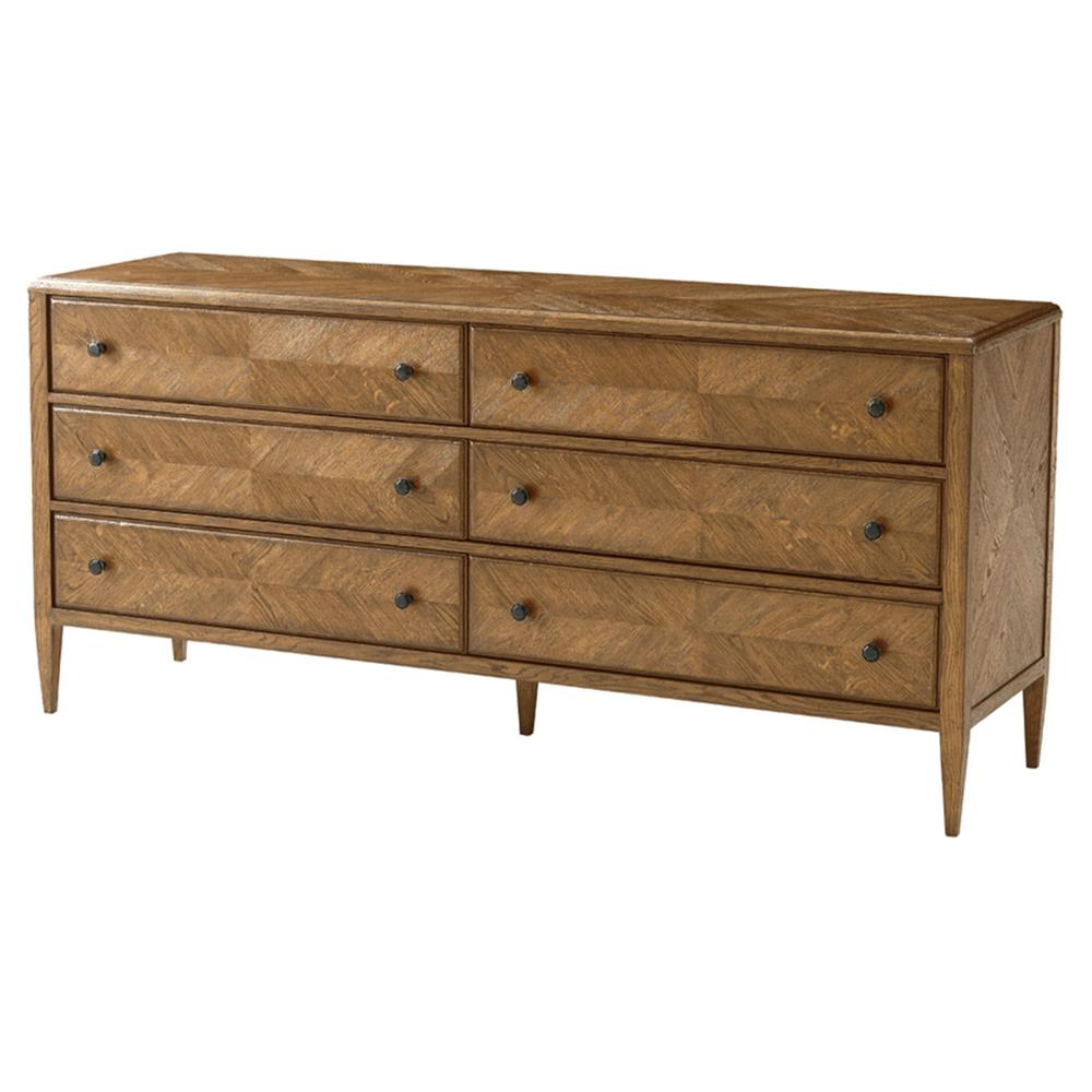 Ayra Mid Century Dawn Brown Oak Wood 6 Drawer Long Double Dresser Ayra Mid Century Dawn Brown Oak Wood 6 Drawer Long Double Dresser