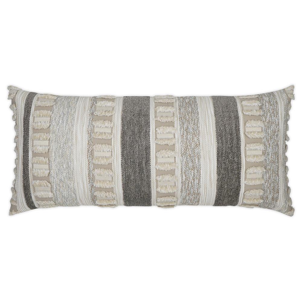 Kalahari Global Brown Sunbrella Stripes Indoor Outdoor Lumbar Pillow - 12x24|