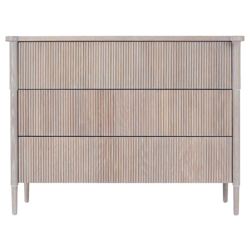 Alessandra Modern Classic Beige Oak Wood 3 Drawer Bachelor Chest Dresser |  Kathy Kuo Home