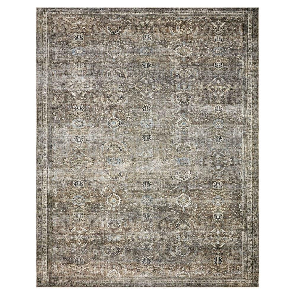 Layla Global Bazaar Grey Moss Patterned Rug - 3'6"x5'6"|