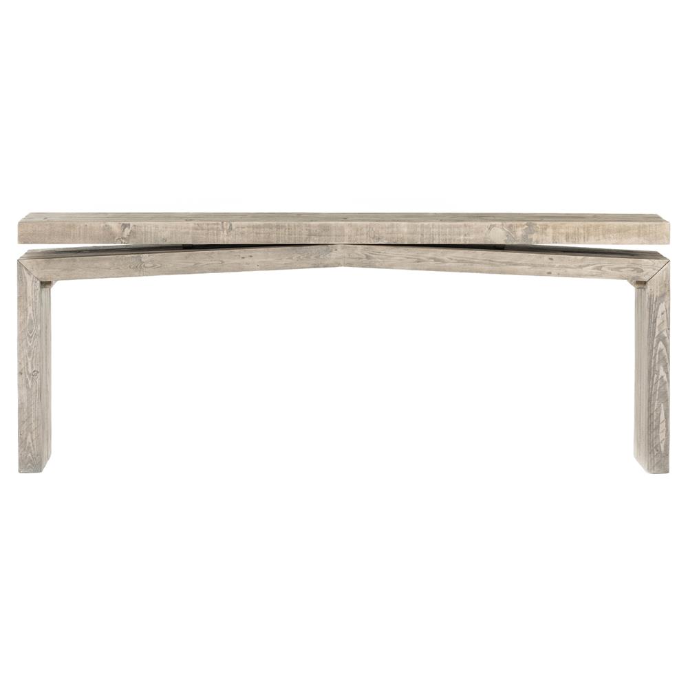 Rayan Rustic Lodge Grey Reclaimed Pine Wood Rectangular Console Table