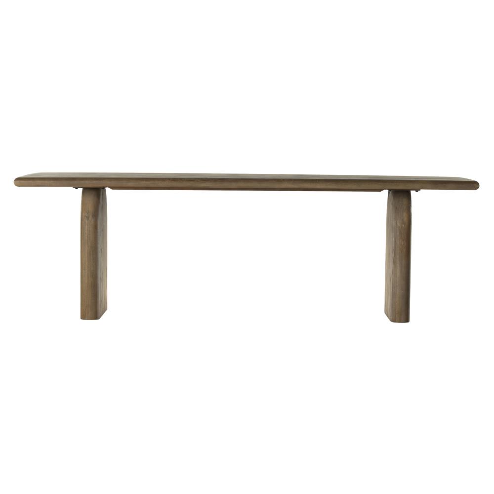 Suriya Rustic Brown Wood Rectangular Double Pedestal Dining Table - 94"W|