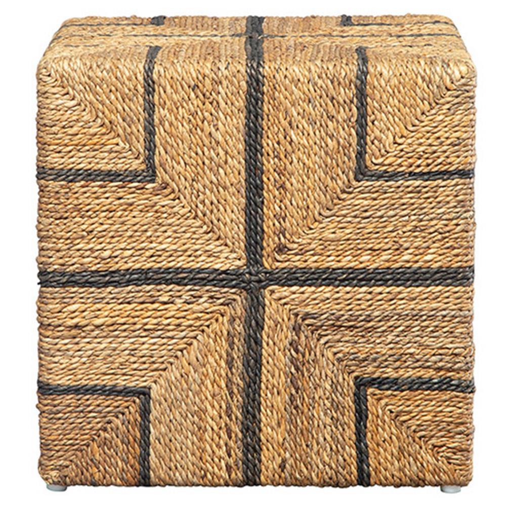 Wolf Coastal Beach Brown Twisted Banana Leaf Wrapped Cube