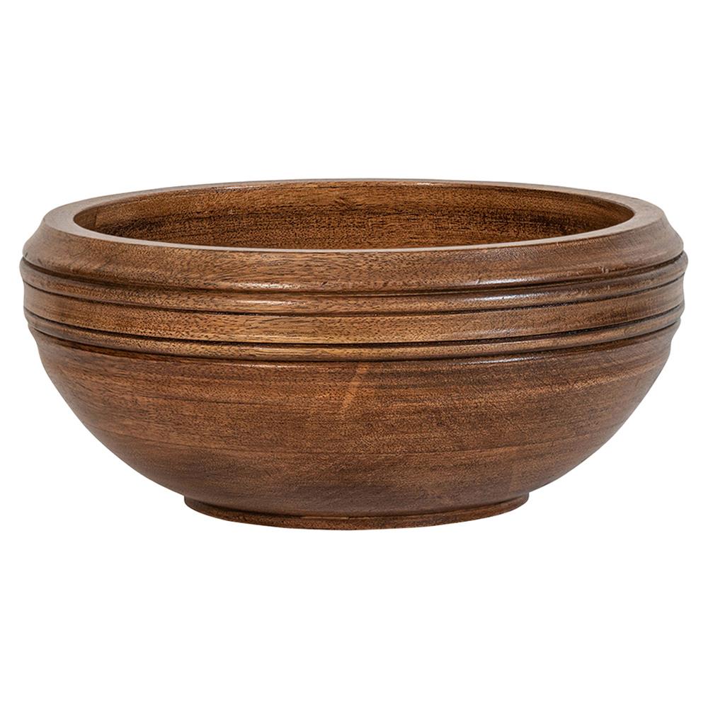 Juliska Bilbao Rustic Lodge Brown Wood Serving Bowl|