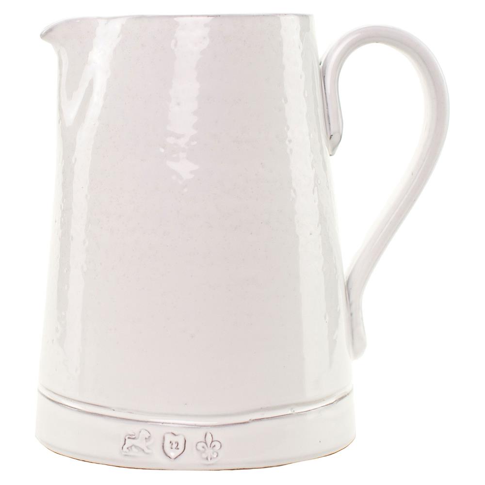 Firenze Modern Classic White Ceramic Pitcher|