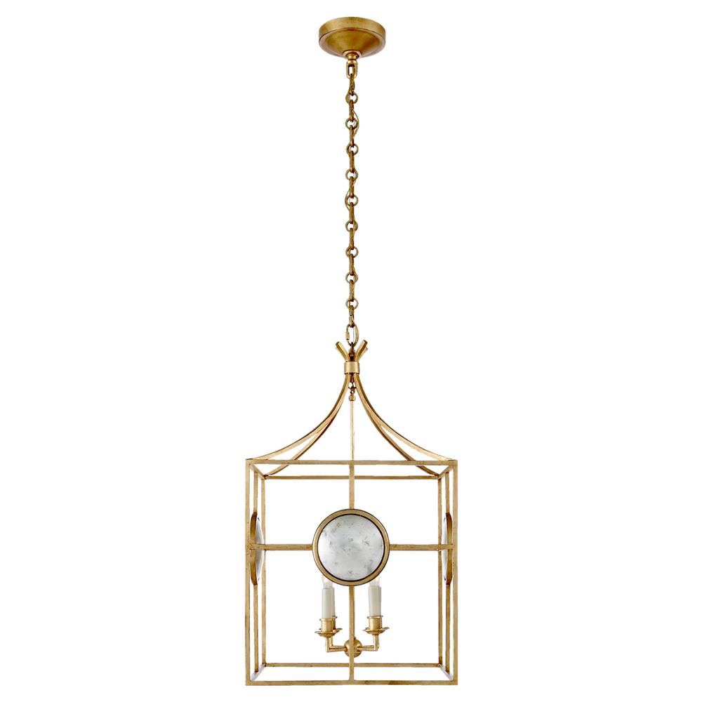 Visual Comfort Gramercy French Country Gilded Iron Lantern - Medium|