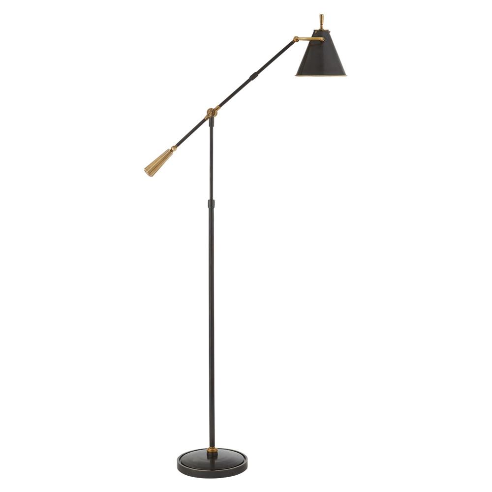 Visual Comfort Goodman Modern Bronze Brass Task Floor Lamp|