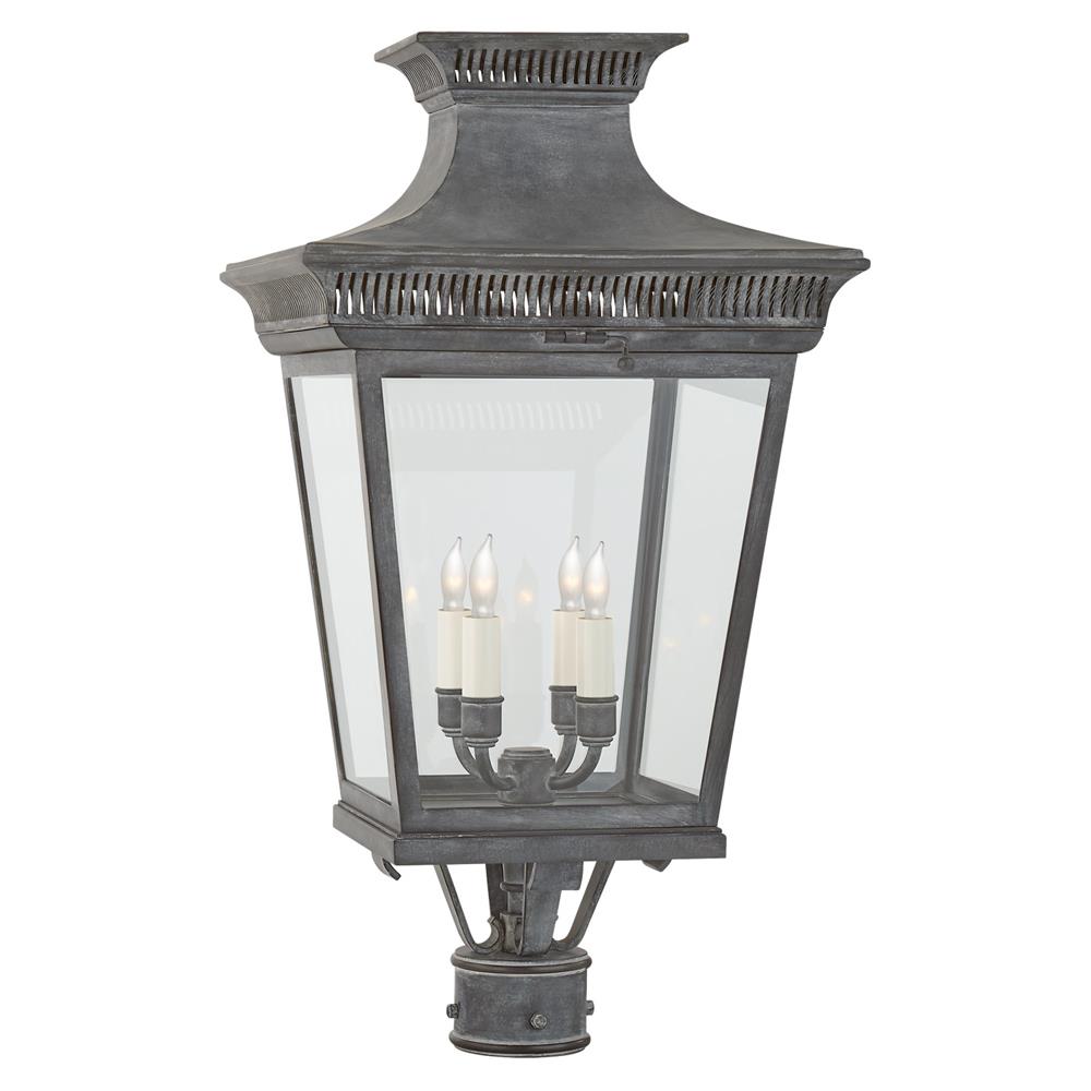 Visual Comfort Elsinore French Weathered Zinc Outdoor Post Lantern|