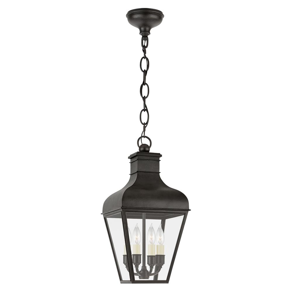 Visual Comfort Fremont French Black Rust Iron Outdoor Hanging