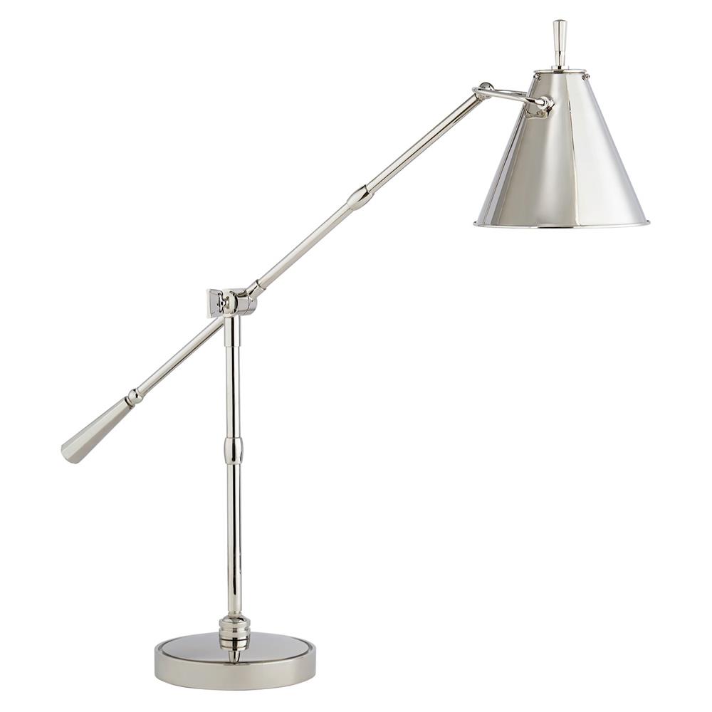 Visual Comfort Goodman Modern Polished Nickel Desk Table Lamp|